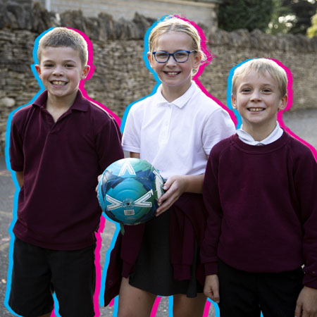 Children taking part in group games at Coberley after school care