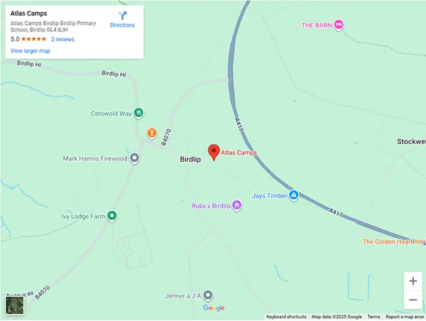 Atlas Camps Brize Norton location on Google Maps