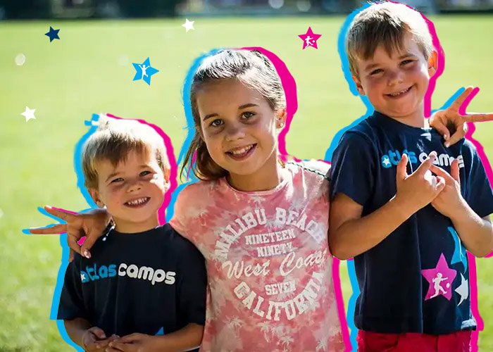 Smiling children at Atlas Camps holiday club activity in Gloucestershire