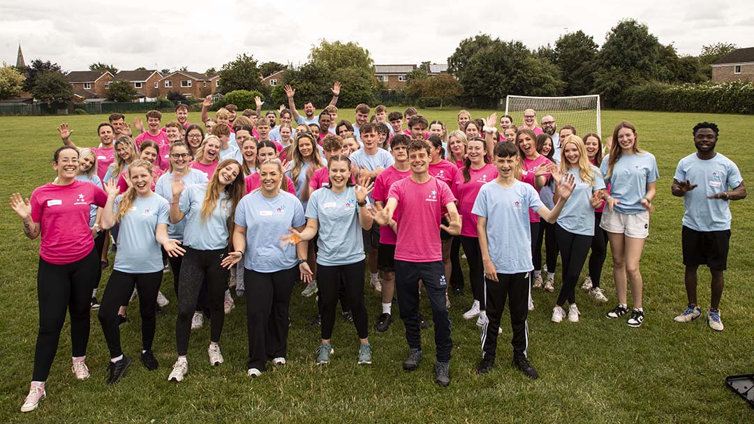 Atlas Camps staff leading holiday club activities with children - childcare jobs Gloucestershire
