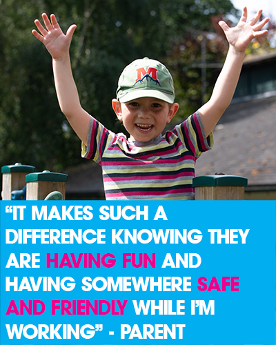 Parent five-star review graphic for Atlas Camps holiday clubs and Aftercare